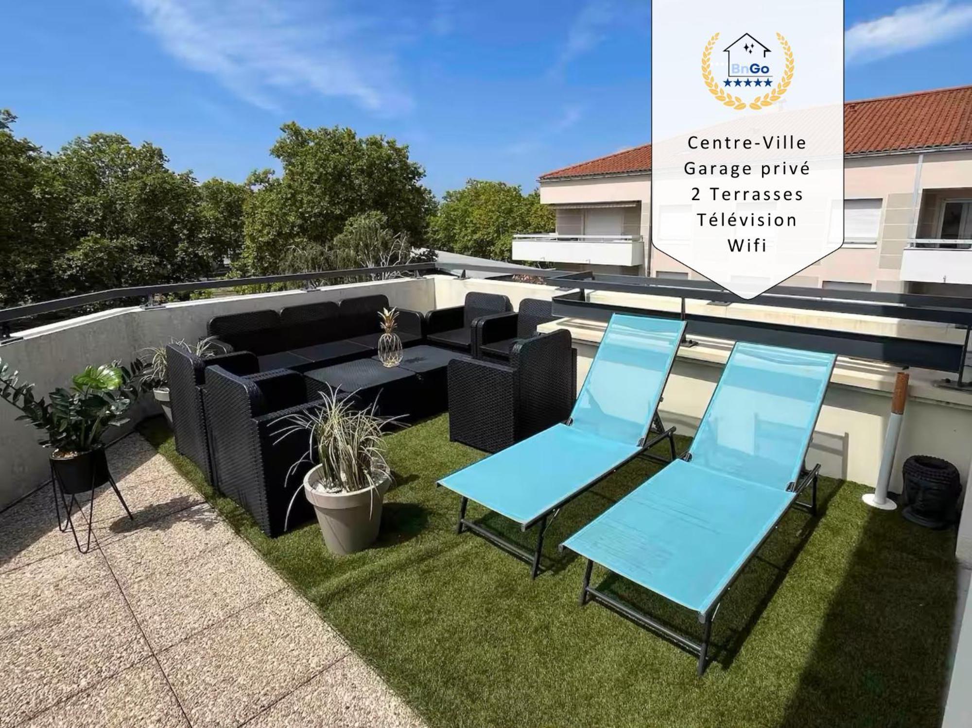 Bngo I Immense Rooftop Lyon I 2 Chambres, 4 Places Parkings, 2 Immenses Terrasses, 8 Personnes 外观 照片